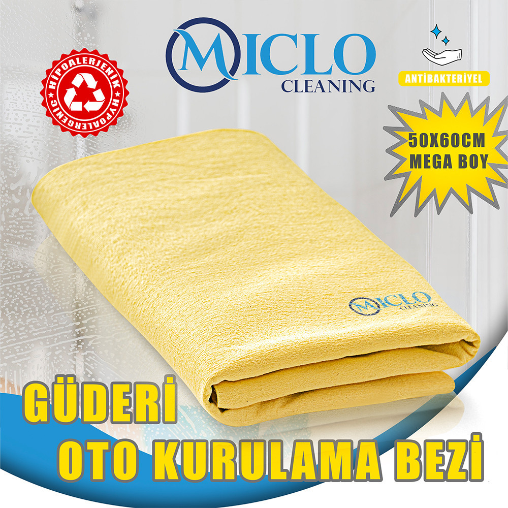 50x60cm - Premium Ultra Kalın - Oto Araç Kaporta, Cam Kurulama Güderi Bez | Çizmez, Leke Bırakmaz